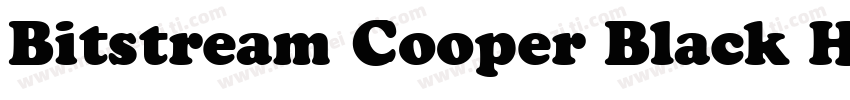Bitstream Cooper Black Headline字体转换